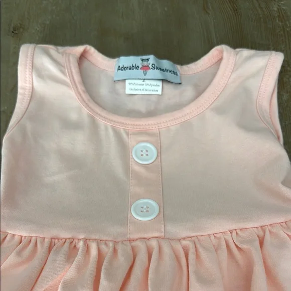 Adorable Sweetness Two Piece Peach Ruffle Tiered Capri Set - Size 2T - NWOT - Picture 5 of 12